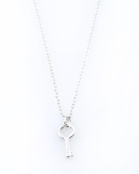 Women's Silver Dainty Key To Happiness Chain