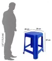 plastic stools. 