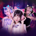 GS510 Pink Cat Ear Headphone With Rgb Led Light Flexible Mic Gaming Headset 7.1 Surround Computer Earphone For Pc Gamer gift. 