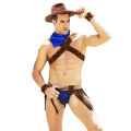 New Fashion Men Roleplay West Cow Uniform Maturehappy Male Night Club Fliter Cosplay Costumes With Hat. 