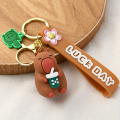 Unique Silicone Alloy Keychain Non-Toxic Capybara Keychain Frosted Adorable Cartoon Jewelry Pendant for Birthday Special Occasion. 