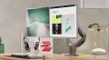 NB F160 Dual Monitor Arm Gas Spring 360 Degree Desktop 17"-30" Ergonomic Dual Arm Monitor Mount Bracket. 