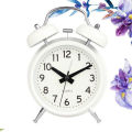 4 Inch Twin Bell Alarm Clock Cute Mini Time Stainless Steel. 