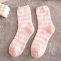 easy cleaning Winter Warm Women Soft Fluffy Stripes Bed Socks cold weather durable soft vogue beauty stretchy for plush + polyester autumn winter early spring stripes practical free size (UK 6-8) most women. 