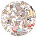 20/40/60 pcs Peach and Goma Stickers Lovely Cute Cat Couple Stickers for Laptop Scrapbook Journal Kids Girls Boys Stickers. 