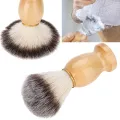 Men Shaving Brush Natural Badger Hair Wood Handle Hair Salon Shave Brush Face Beard Cleaning Appliance Barber Salon Shave Brush. 
