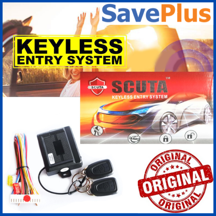 Car Key less door Center lock unlock entry system 12V With Two Remotes ...