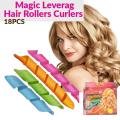 Multi Coloured Magic Leverag Hair Curlers for Spiral Curls. 