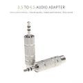 3.5mm to 6.5mm Audio Adapter - Microphone Jack Converter for PC and Phone. 