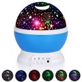 Romantic Sky Star Master Baby Sleep Lighting USB Night Projector Lamp with USB 9 Colour 4 LED Rotation (Multicolour). 