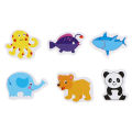 12Pcs Mix Ocean Animals Wooden Fridge Magnet Creative Cartoon 3D Stickers Toys. 