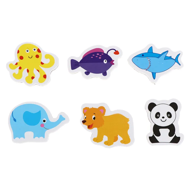 12Pcs%20Mix%20Ocean%20Animals%20Wooden%20Fridge%20Magnet%20Creative%20Cartoon%203D%20Stickers%20Toys%20-%20Image%204