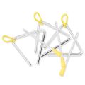 OYPFXMI Music Triangle Instrument Set, Hand Percussion Triangle Children Musical Instrument with Striker 3 Pack Triangle 4 Inch. 