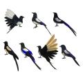 Magpie Simulation Bird Realistic Lifelike Artificial Bird Figurine Statue For Outdoor Lawn Photography Prop Garden Art. 