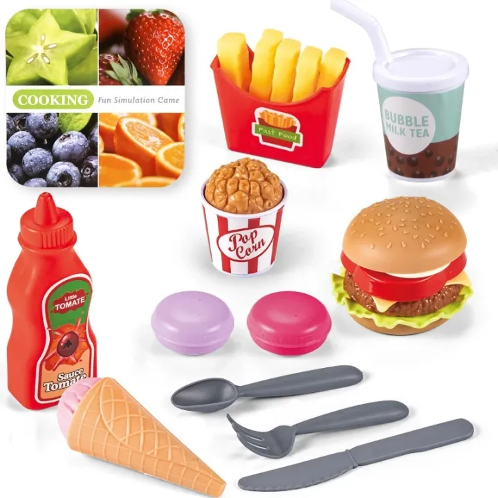 Factory%20Hot%20Selling%20Children%20Realistic%20Pretend%20Play%20Kitchen%20Food%20Toys%20For%20French%20Fries%20Hamburgers%20-%20Image%202