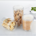 Sealed Cans Covered PET Empty Plastic Transparent Bottles Wide Mouth Snack Candy Biscuit Packaging Barrels Home Storage Box 1Pcs. 