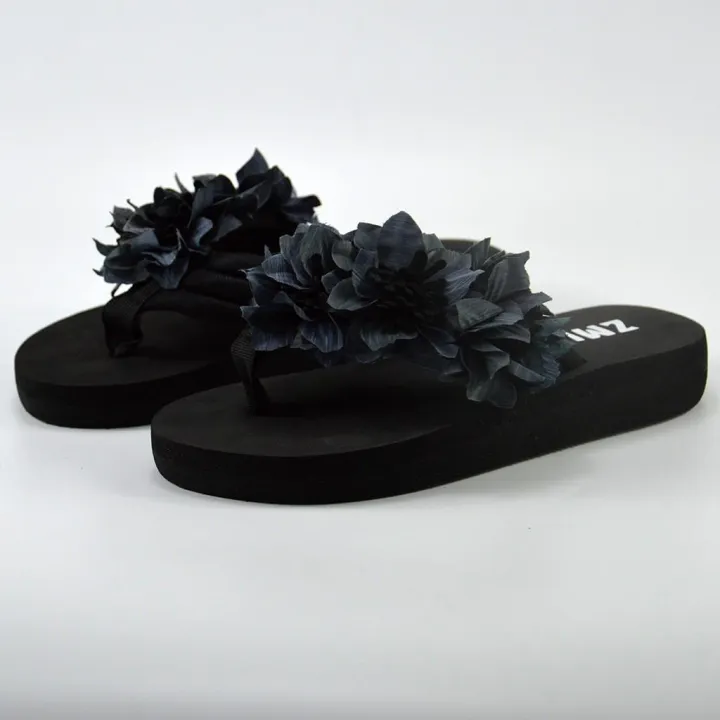 【BestGO】 Women Muffin Flat Bottom Slippers Sandals Home Bathroom Beach Flip Flops Shoes