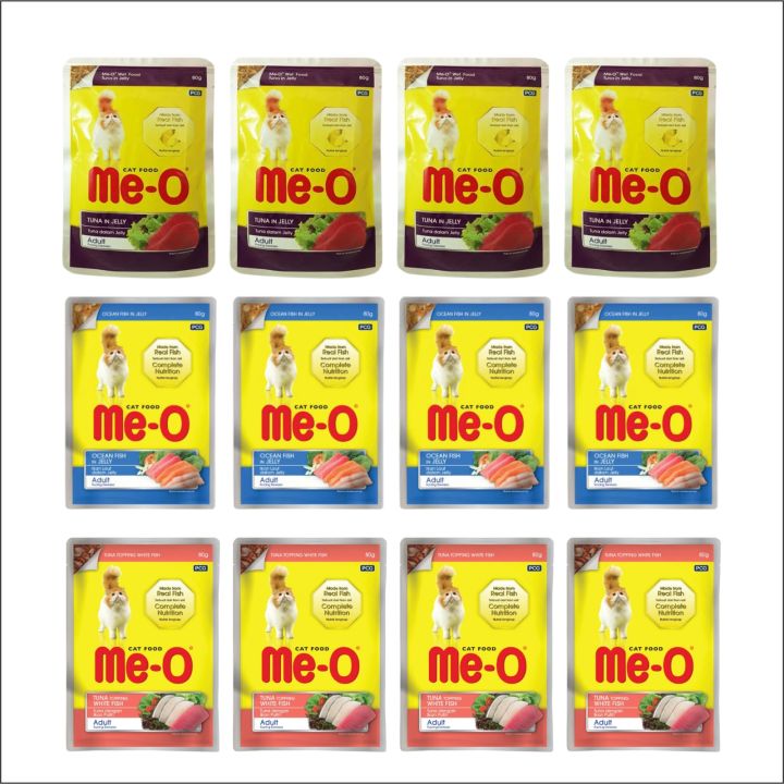 Me-O Adult Wet food (Combo Pack) (80g X 12)