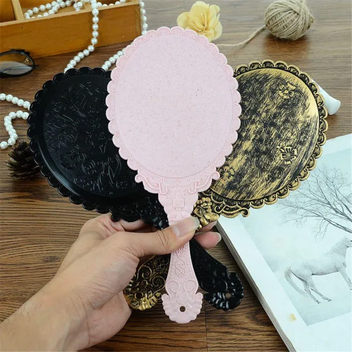 Vintage%20Carved%20Handheld%20Vanity%20Mirror%20Makeup%20Mirror%20Salon%20Makeup%20Vanity%20Hand%20Mirror%20Handle%20Cosmetic%20Compact%20Mirror%20for%20Women%20-%20Image%202