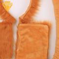 Lion Costume Accessories Soft Plush Lion Costume Set for Halloween Cosplay Youth Adult Animal Theme Party Dress-up Kit Headband Tail Gloves Nose 1/3/4pcs High-quality Lion Costume Pieces. 