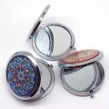 Portable Foldable Pocket Metal Makeup Compact Mirror Woman Cosmetic Mini Beauty Normal Magnifying Mirror Double Sides Mirrors. 