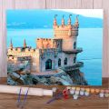 Fantasy Landscape Castle Coloring By Numbers Painting Set Oil Paints 50*70 Boards By Numbers New Design For Adults For Drawing. 