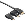 Mini HDMI to HDMI Cable, Micro HDMI to HDMI Cable 3in1 HDTV Cable HDMI to HDMI, Mini HDMI & Micro HDMI Adaptor Cable. 