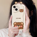 Phone Case For OPPO A58 4G A79 A18 A38 A9 A5 2020 A94 5G F17 F19 F11 F9 Reno 4 5 6 7 Pro Back Cover Casing 3D Cartoon Couple Cute Bear Frog Eyes Cat Ears Silicone Soft Shockproof Anti-falling Fashion Trendy Wavy Edge. 