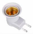 220V lamp Holder E27 LED Light Adapter Practical White Light Socket To EU Plug Holder Adapter Converter ON/OFF For Bulb Lamp. 