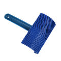 KOGEEK Blue Wood Grain Rubber Paint Roller DIY Painting Grain Tool Wood Grain Pattern Paint Roller with Handle. 