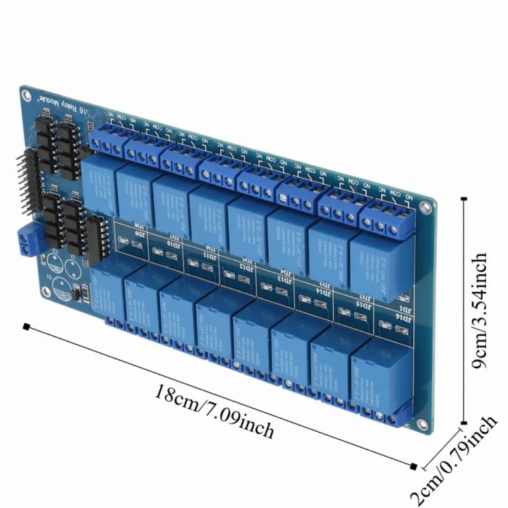 Optocoupler Protection 16-channel Relay Module 5V with Optocoupler ...