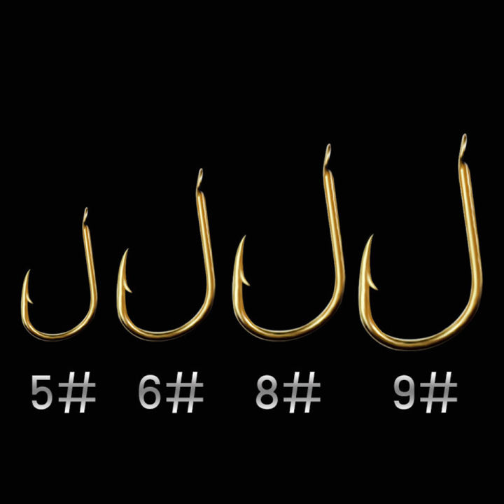 High Carbon Steel 100 Units / Lot 5 6 8 9 Ise Fly Fishing Hook Gold ...