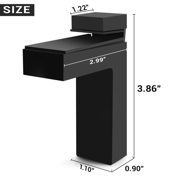 2%20Pcs%20Wood/Glass%20Shelf%20Bracket%20for%203-28mm%20Thick%20Shelves,Black%20-%20Image%207