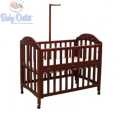 Mahogany Wood Baby Cot For Babies. 