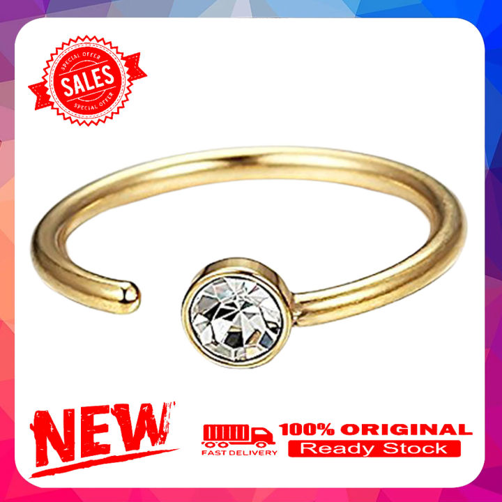 Nose Ring Stylish Skin-friendly Multi Colors Non Piercing Nose Hoop for Party