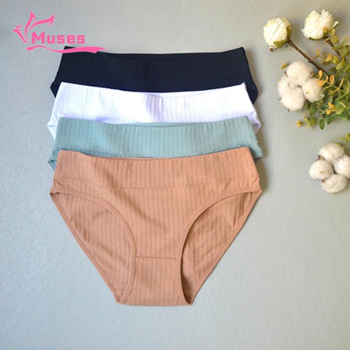 Muses%20Mall%20Solid%20Color%20Women%20Panties%20Comfortable%20Stylish%20Women's%20Cotton%20Panties%20Plus%20Size%20Breathable%20Moisture-wicking%20Underwear%20for%20Southeast%20Asian%20Ladies%20Women%20Underwear%20-%20Image%205