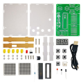 DIY Pixel Game Maker Kit Electronics DIY Soldering Project Practice Solder Learning Assembly with Shell Race Car Games. 