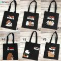We Bare Bears Tote Bag Canvas Sling Bag Handbag. 