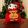 Gifts Bag Eye-catching Drawstring Design Xmas Plush Candy Bag. 
