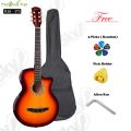 38" Acoustic Box Guitar with Bag & Accessories. 
