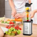Homgeek Mini 350W Fruit and Vegetable Single Serve Juice Extractor Personal Smoothie Blender Detachable Food Processor Vegetable Fruits Blender With 2 BPA-Free Travel Sport Cups 220-240V. 
