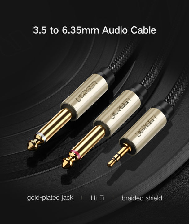 3.5mm%20TRS%20to%20Dual%206.35mm%20TS%20Audio%20Cable%202m%20(Gray)%20-%20Image%203