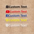 Custom Text Stickers For Instagram Twitter YouTube Facebook and So On Decals car Rear Windshield Motorbike Drop Shipping. 