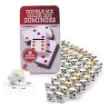 Double Six Color Dot Dominoes Game Set - Premium Classic 28 Pieces Dominoes Set in Tin Case - Six Dot Domino Match and Educational Toy. 