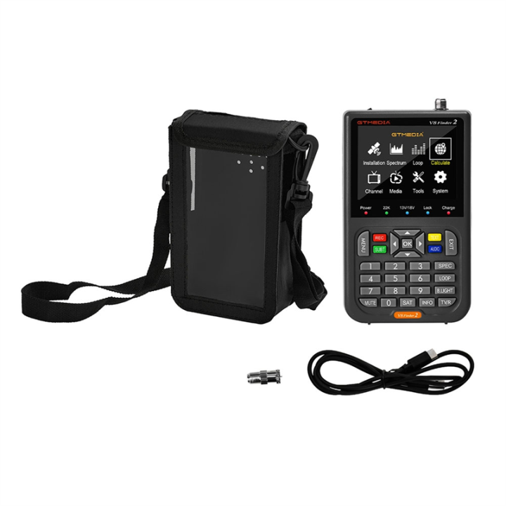 (GGBR)- V8 Finder2 Digital Meter Signal Measuring Meter Detector DVB-S/S2/S2X 2/4 264 8 Bit