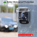 SMATRUL - Waterproof Cover for Wireless Doorbell - PVC Dust Cover - Outdoor Universal - Transparent. 
