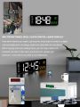 16inch Digital Wall Clock Large LED Alarm Clock Remote Control Date Week Temperature Clock Dual Alarms LED Display Clock. 