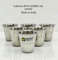 Indian Stainless Steel Heavy Tumbler Tea Coffee Drinking Tumbler 200ml Silver Tumbler. 