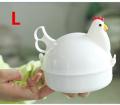 New Fun Chicken Shaped Egg Boiler Steamer food grade plastic 4 hole egg holder for kitchen cooking tool accessories-L. 
