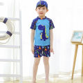 bellylady 3Pcs/set Boy Kid Split suit ops + Shorts + Hat Short Sleeve Cartoon Surfing wear for 3-13Y. 